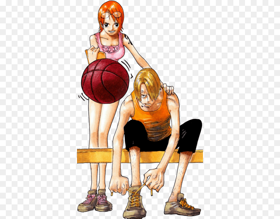 Sanji Amp Nami From Chapter 293 Color Spread One Piece Sanji Color Spread, Publication, Comics, Book, Basketball (ball) Free Png