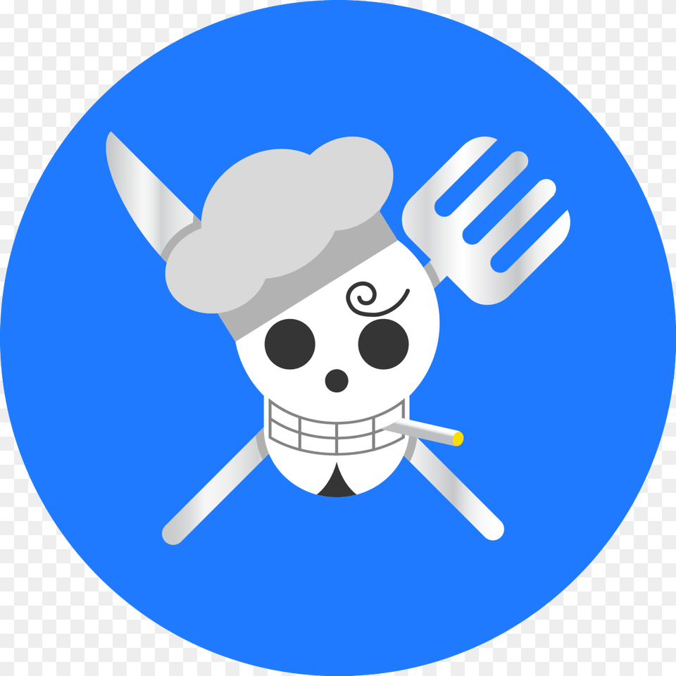 Sanji S Jolly Roger Clipart Download, Cutlery, Fork, Disk, Cartoon Free Png
