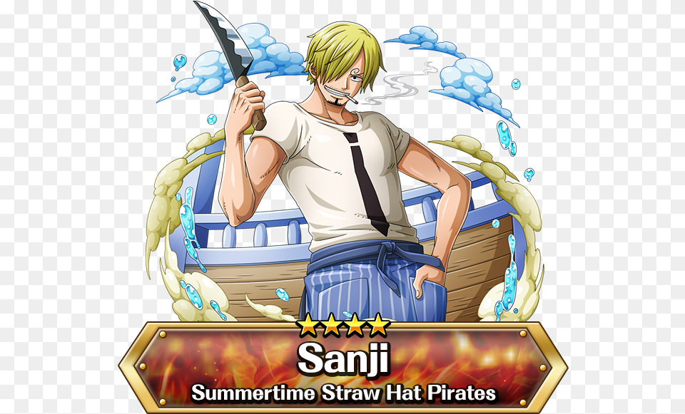 Sanji Summertime Straw Hat Pirates, Adult, Publication, Person, Woman Png