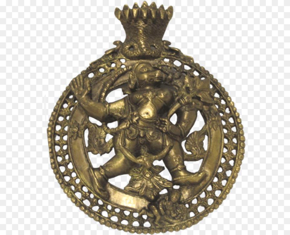 Sankat Mochan Bahubali Hanuman Yantra Children Park, Bronze, Accessories, Person, Gold Png
