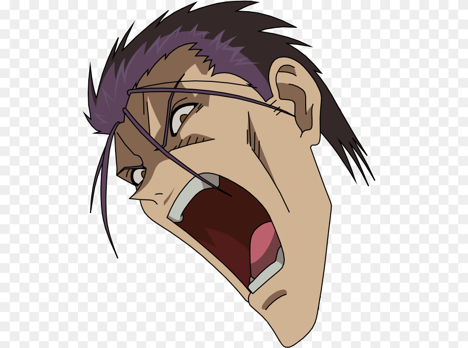 Sanosuke Sagara Kenshin Himura Face Facial Expression Cartoon, Book, Comics, Publication, Adult Free Png Download
