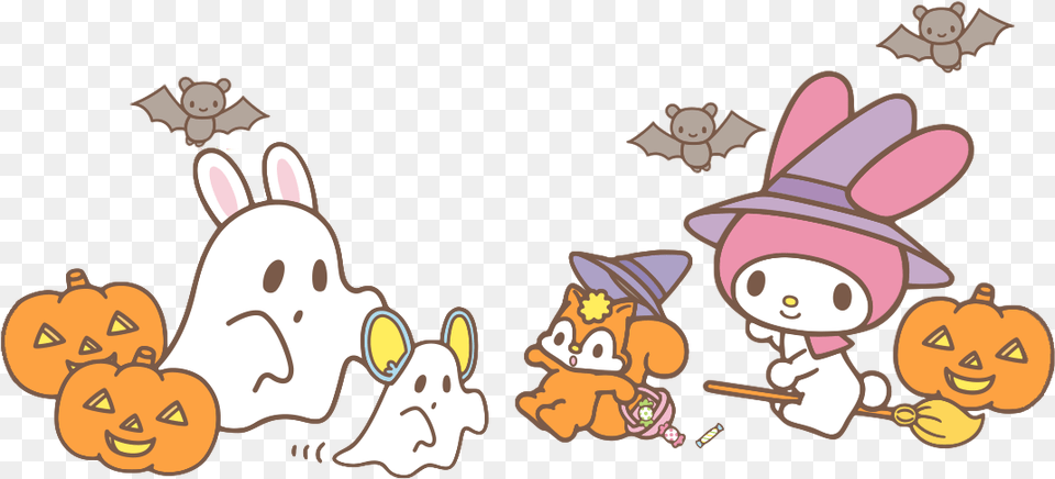 Sanrio Aesthetic Halloween, Cartoon, Animal, Cat, Mammal Png Image