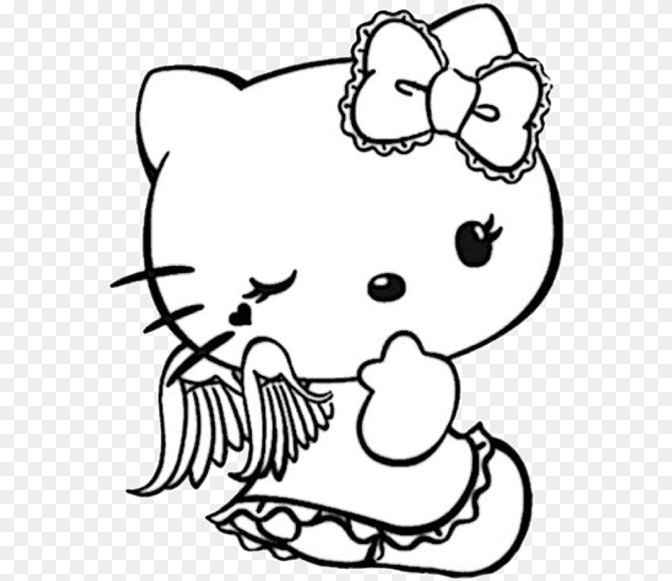 Sanrio Angel Hello Kitty Cute Pure Angelic Hellokitty Angel Hello Kitty, Animal, Fish, Sea Life, Shark Free Png Download