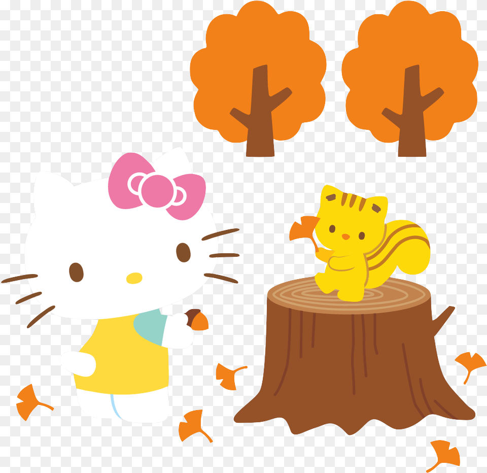 Sanrio Cinnamoroll Transparent Hello Kitty Autumn, Plant, Tree, Animal, Bear Free Png Download