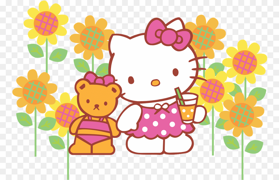 Sanrio Hello Kitty Vector Sanrio Hello Kitty Vector Hello Kitty Flowers, Animal, Mammal, Wildlife, Bear Free Png Download