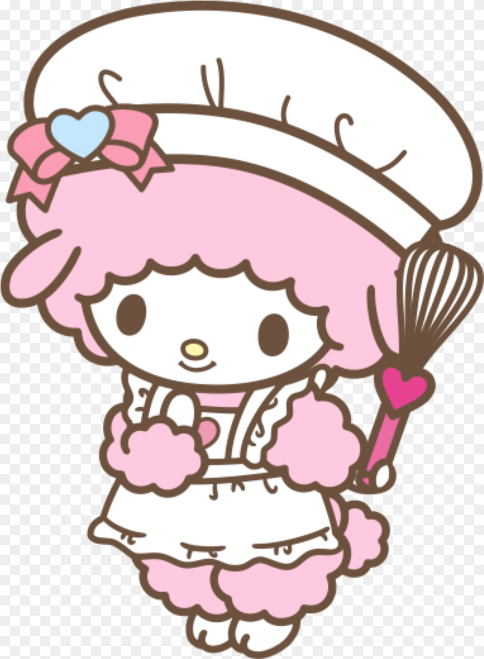Sanrio Mysweetpiano Pink Lamb Messy Sticker By Deonu Girly, Cream, Dessert, Food, Ice Cream Png