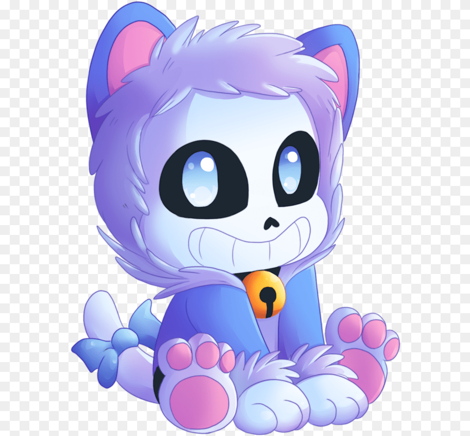Sans As A Cat, Cartoon, Nature, Outdoors, Snow Free Png Download
