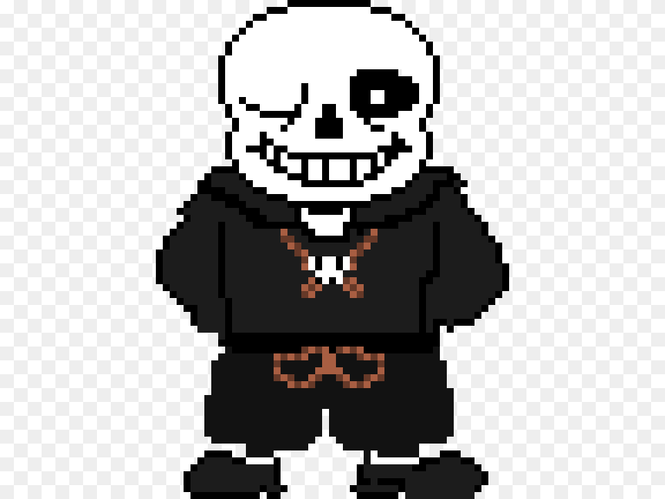 Sans Death Pixel Art, Stencil, Qr Code Png Image