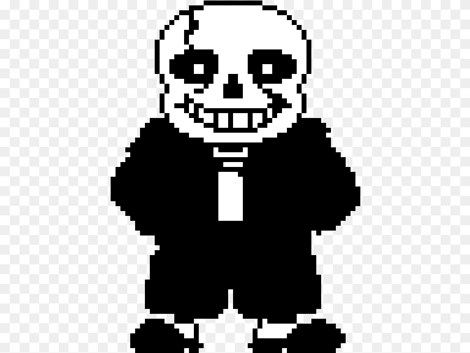 Sans From Undertale Pixel, Stencil, Qr Code Png Image