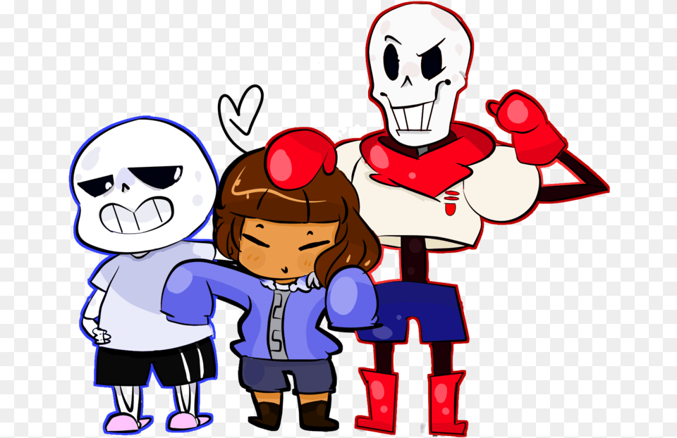 Sans Papyrus And Frisk, Baby, Person, Face, Head Free Transparent Png