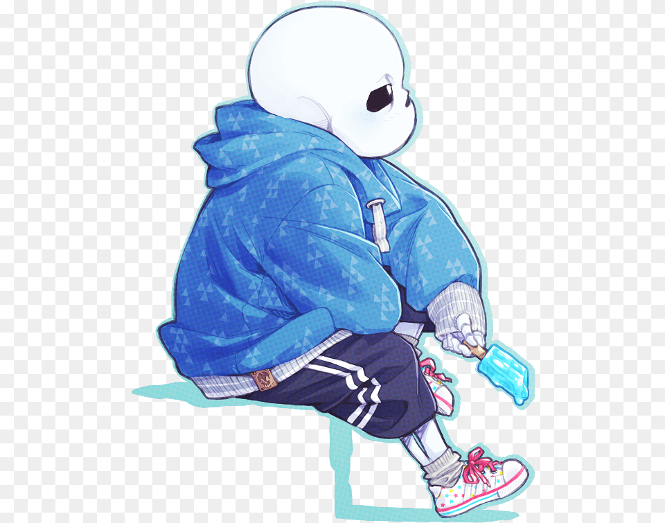 Sans Undertale Zerochan Anime Board Ice Skating, Clothing, Coat, Baby, Person Free Png