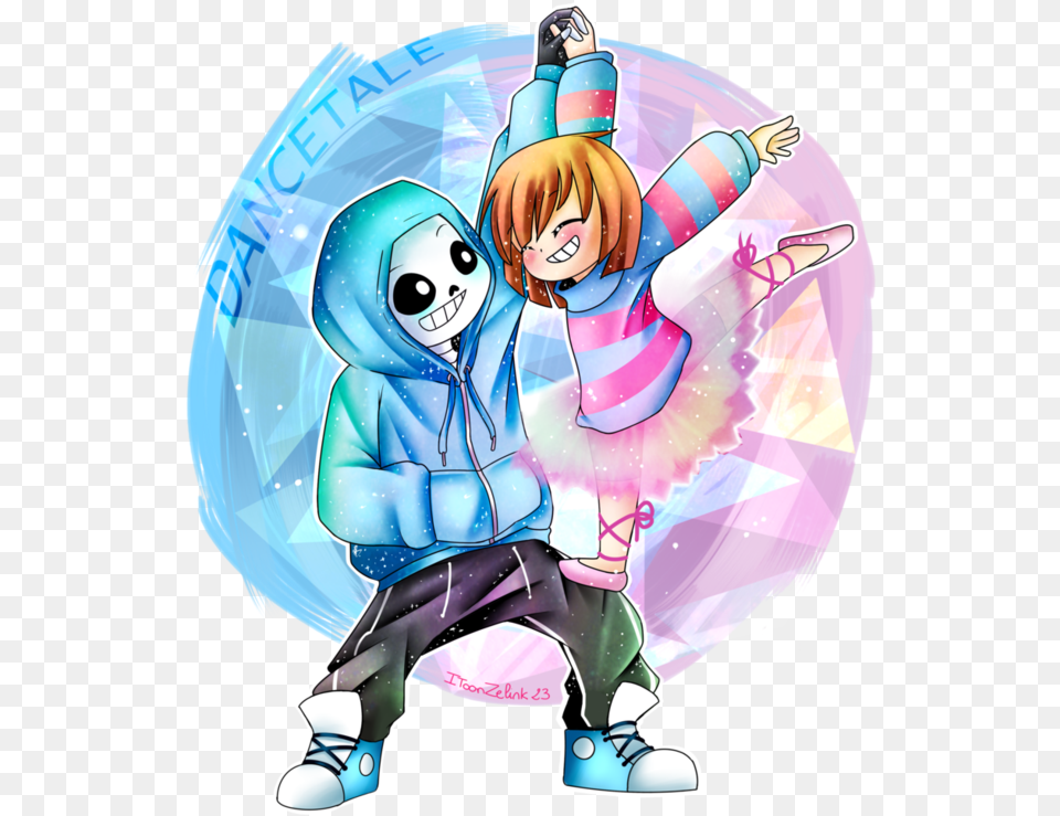 Sans X Frisk Dancetale, Publication, Comics, Book, Balloon Free Png Download