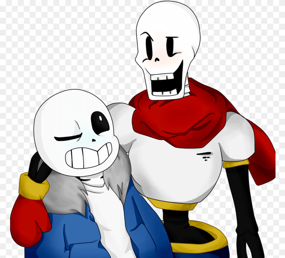 Sans Y Papyrus Dibujo, Baby, Person, Head, Face Png