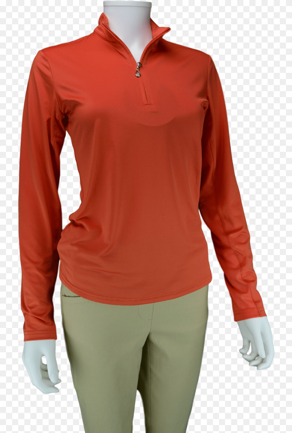 Sansoleil Sunglow Zip Mock Long Sleeved T Shirt, Blouse, Clothing, Long Sleeve, Sleeve Free Png Download