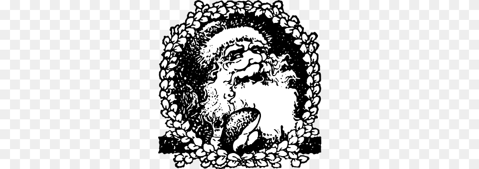 Santa Art, Stencil, Adult, Male Png Image