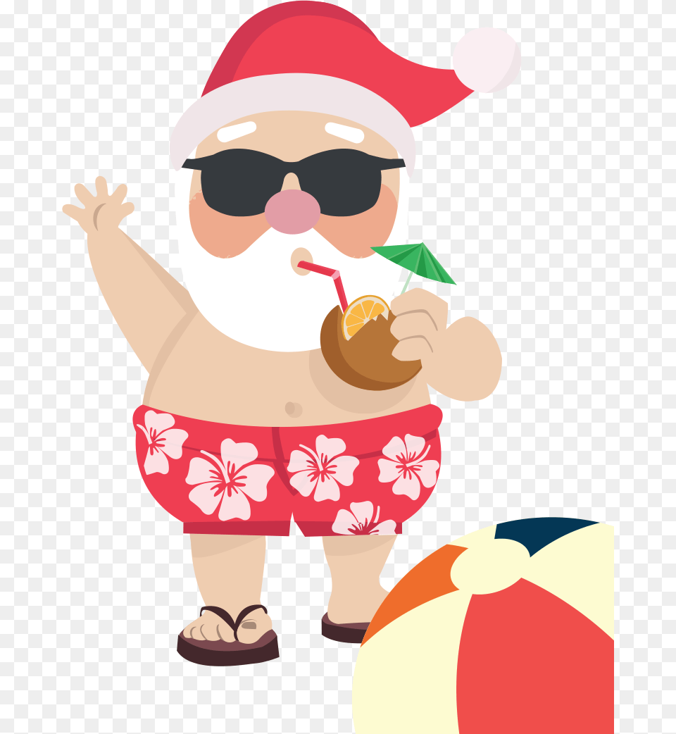 Santa, Baby, Person, Cream, Dessert Free Png