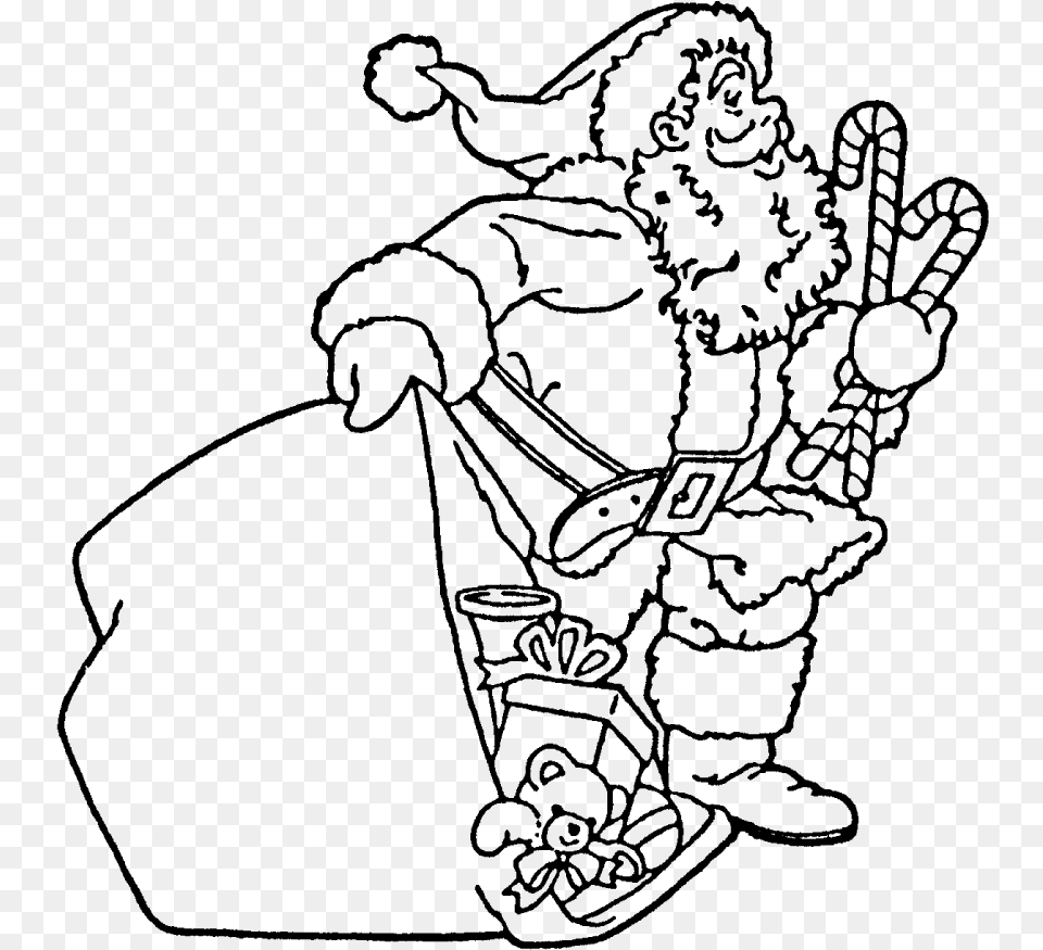 Santa Amp Sack Rubber Stamptitle Santa Amp Sack Rubber Boy Scout Colouring Pages, Gray Png