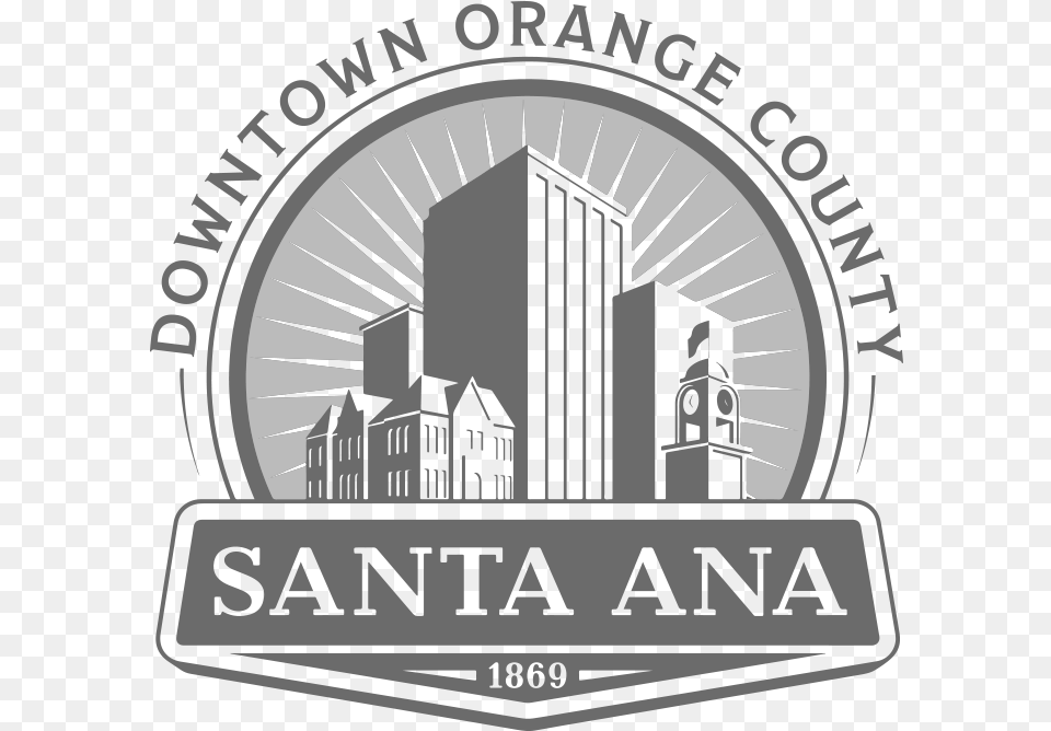 Santa Ana Water Tower Logo Santa Ana Downtown Orange County, Architecture, Building, Factory, Emblem Png