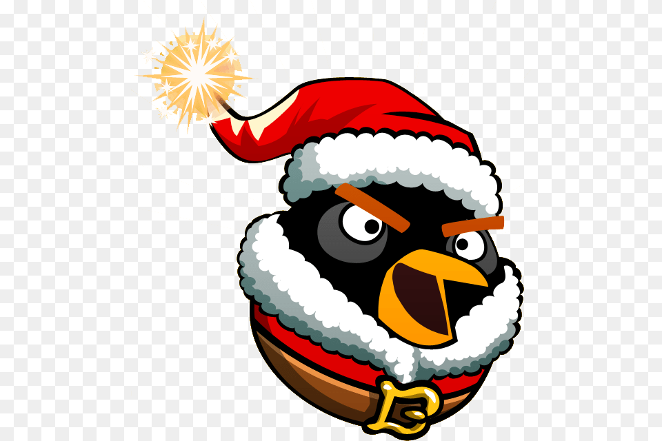 Santa And Bird Angry Birds Bomb, Food, Nut, Plant, Produce Png Image