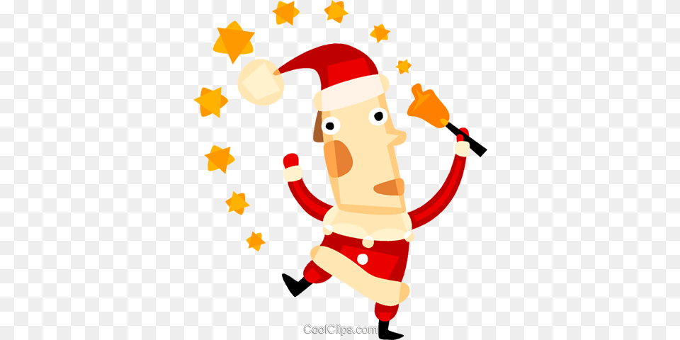 Santa And His Magic Wand Royalty Vector Clip Art Illustration, People, Person, Baby, Face Free Png