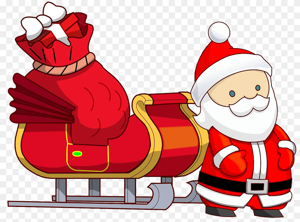 Santa And His Sleigh Clipart, Dynamite, Weapon, Baby, Person Free Png Download