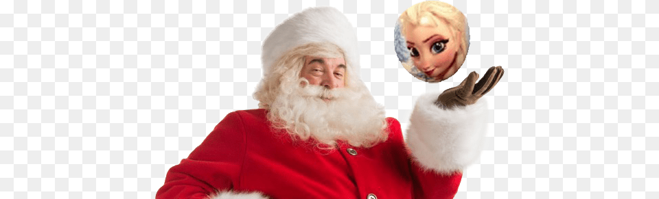 Santa And Special Guest Elsa From Frozen Visits Portrait, Adult, Female, Person, Woman Free Png Download