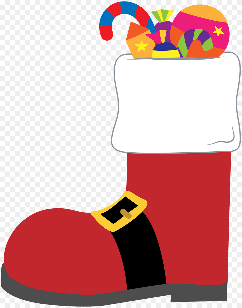Santa Boot Clipart, Gift, Hosiery, Clothing, Christmas Png