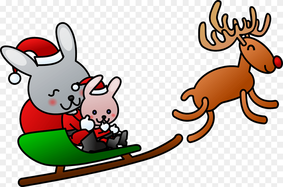 Santa Bunny Clipart, Baby, Person, Animal, Plant Png Image
