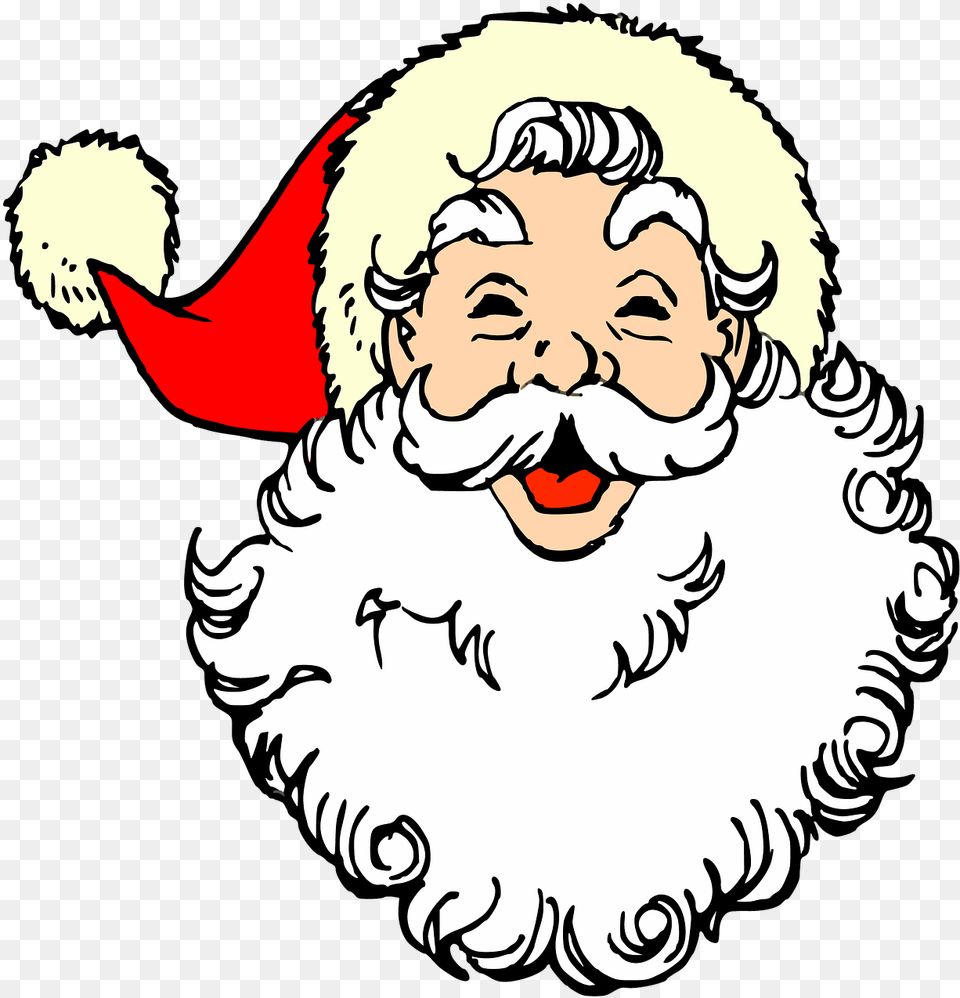 Santa Bw, Baby, Person, Face, Head Free Png Download