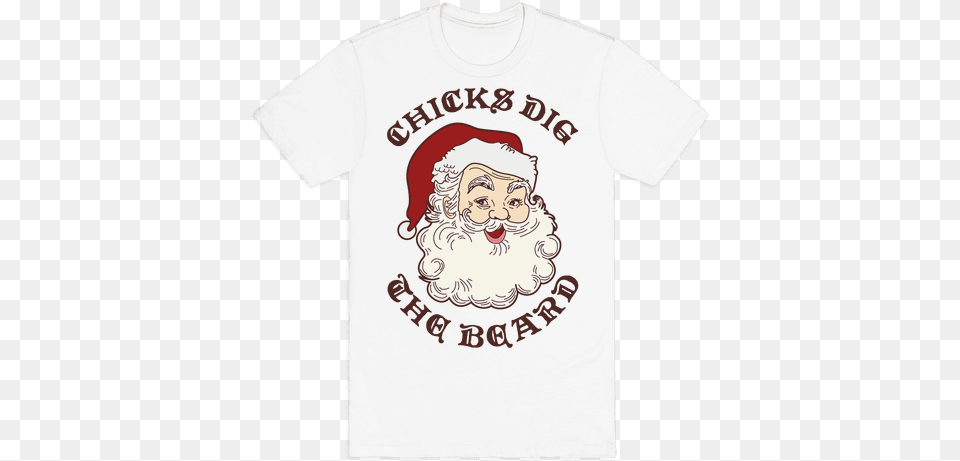 Santa Chicks Dig The Beard Mens T Shirt Final Fantasy Shirt, Clothing, T-shirt, Face, Head Free Png