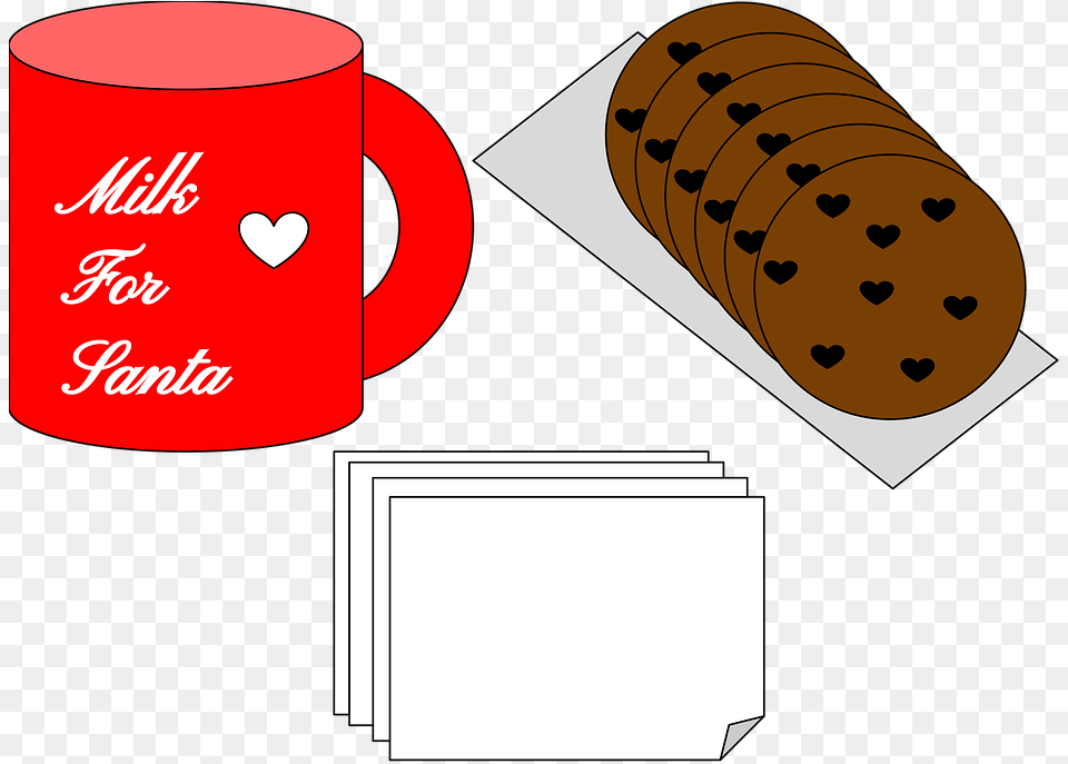 Santa Christmas Christmas Dinner Cookies Milk, Bread, Food Free Transparent Png
