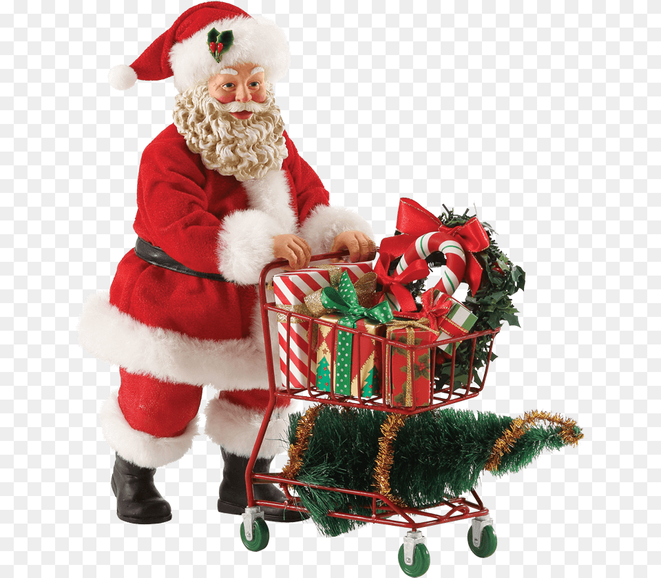 Santa Christmas Figurine By Possible Dreams Santa Claus, Baby, Person, Face, Head Png Image