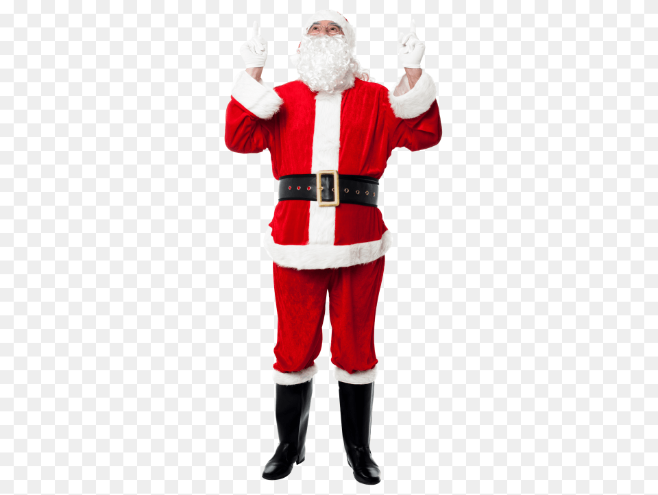 Santa Claus, Person, Clothing, Footwear, Shoe Free Png