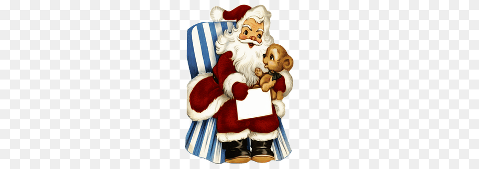 Santa Claus Baby, Person, Furniture Png Image