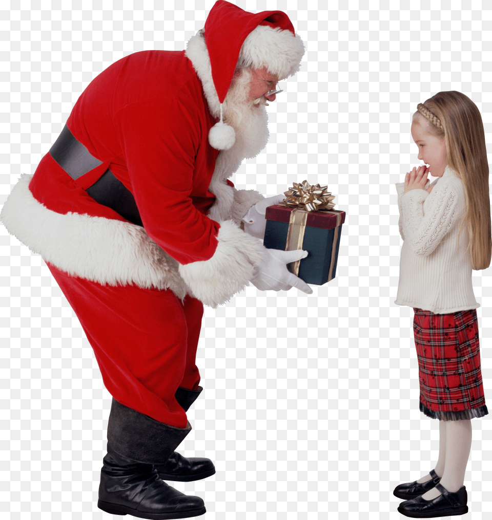 Santa Claus, Child, Person, Female, Girl Free Png