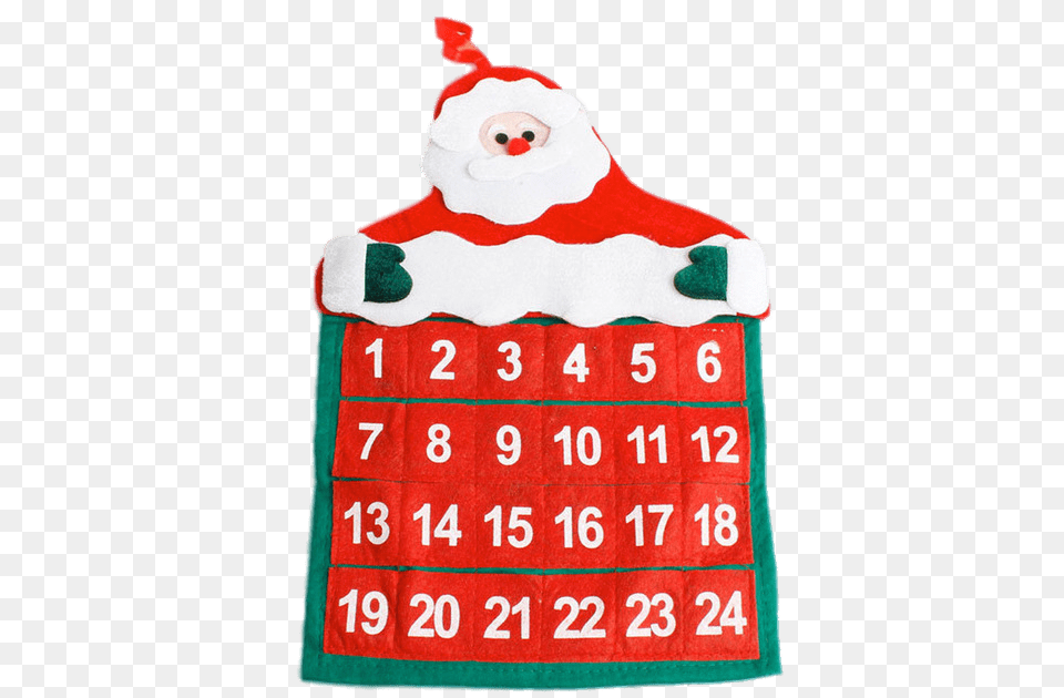 Santa Claus Advent Calendar, Text Png Image