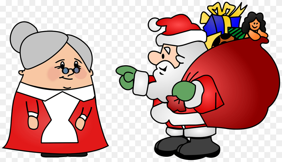Santa Claus And Mrs Claus Clipart, Baby, Person, Face, Head Png