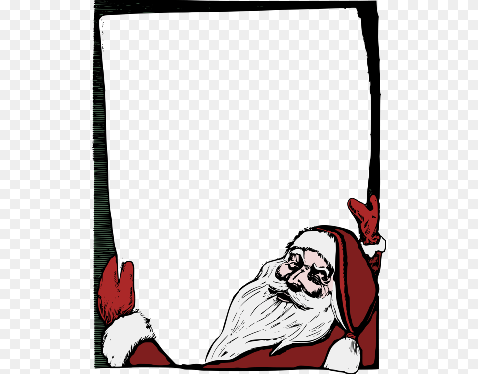 Santa Claus Christmas Card Picture Frames, Adult, Female, Person, Woman Free Transparent Png