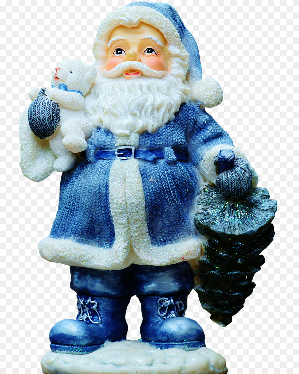 Santa Claus Christmas Deco Picture 1080p Santa Claus Images Hd, Figurine, Baby, Person, Face Free Transparent Png