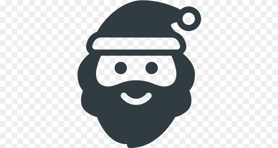 Santa Claus Christmas Icon Of Glyph Santa Claus, Stencil Free Png Download