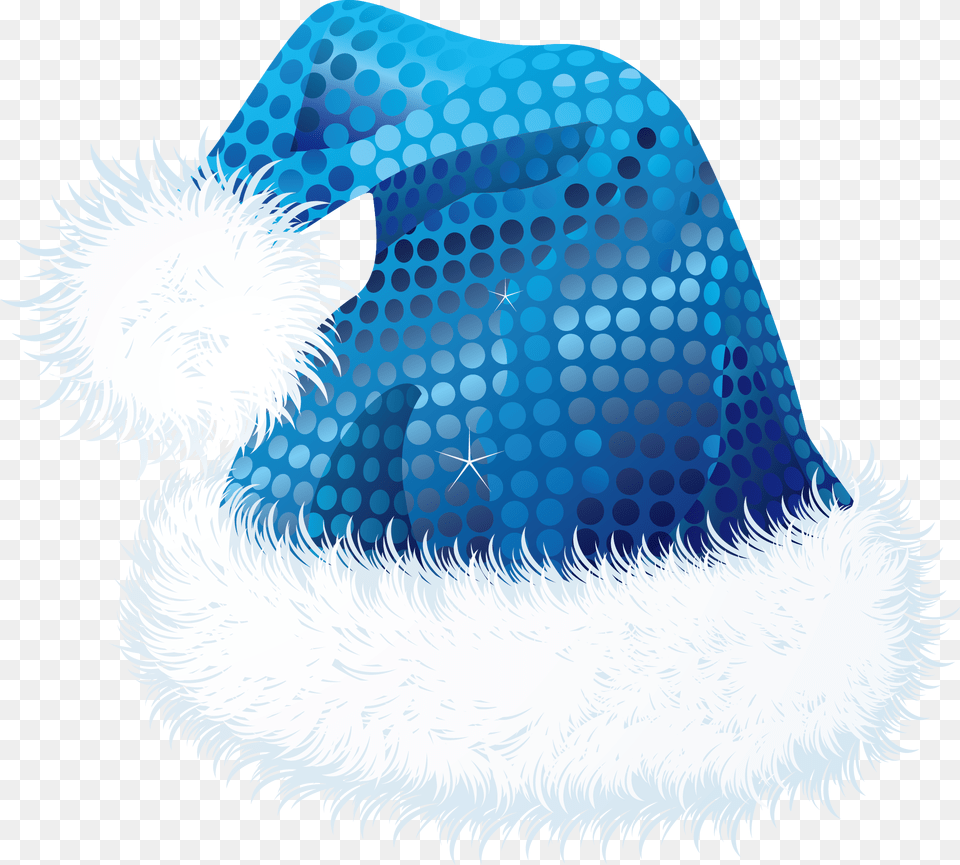 Santa Claus Christmas Hat Blue Christmas Hat, Clothing Free Png Download