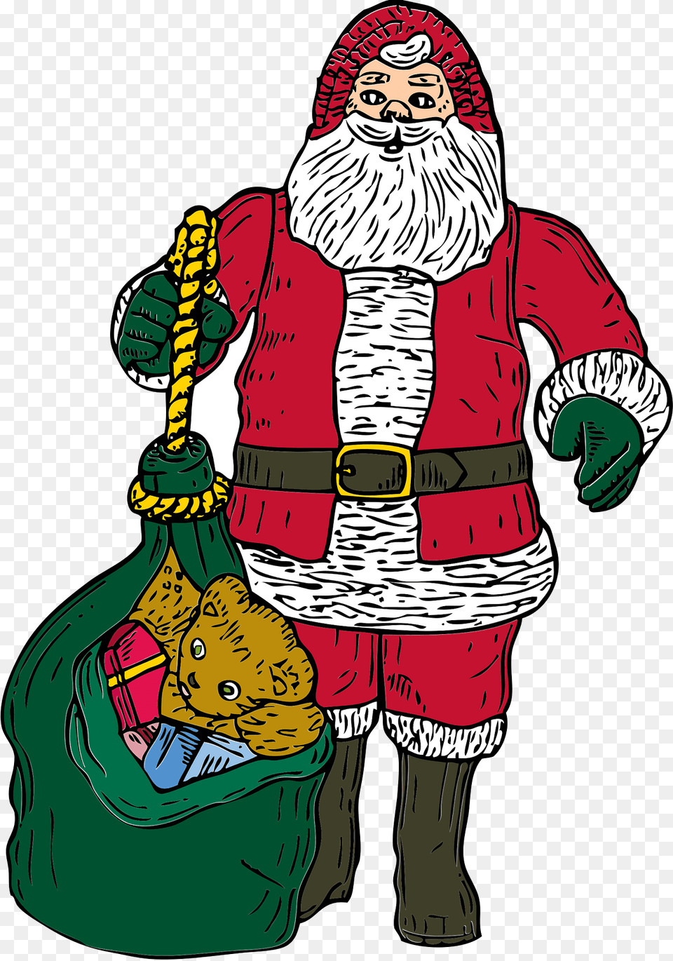 Santa Claus Clipart, Baby, Person, Cleaning, Face Free Png