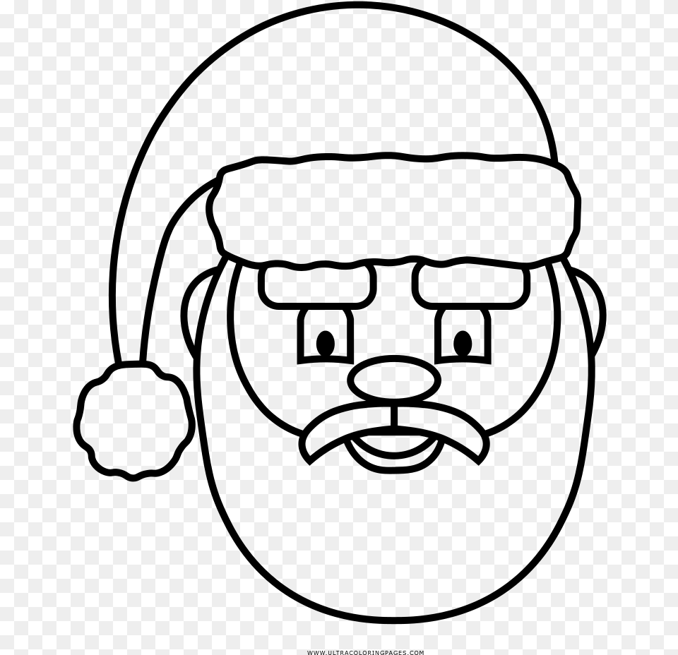 Santa Claus Coloring, Gray Png