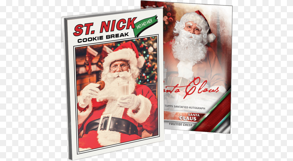 Santa Claus Comes To Town To Sign His Topps Cards Santa Claus, Baby, Person, Adult, Bride Free Png Download