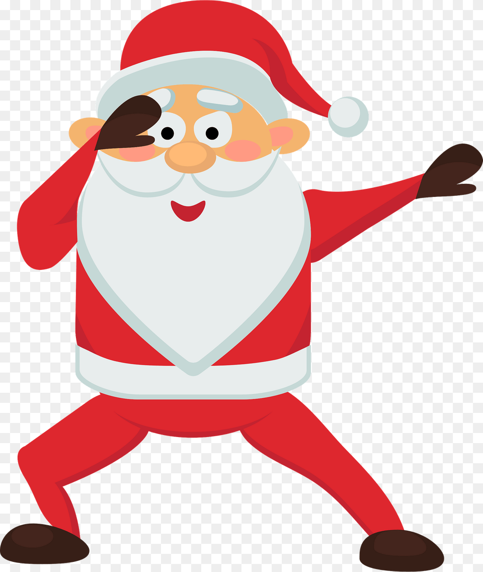 Santa Claus Dabbing Dance Clipart, Elf, People, Person, Nature Png Image