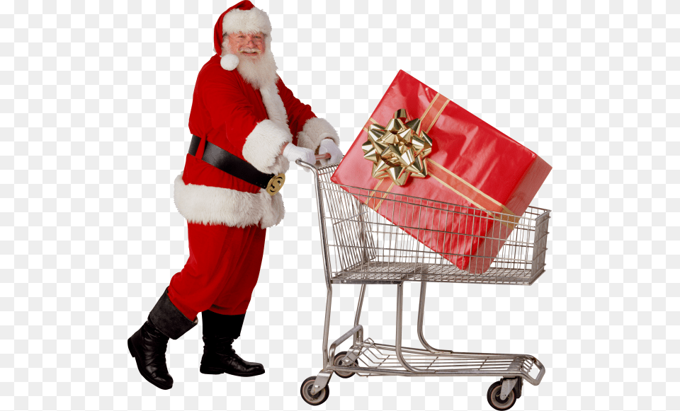 Santa Claus Download Santa Claus Cart, Glove, Clothing, Person, Man Free Png