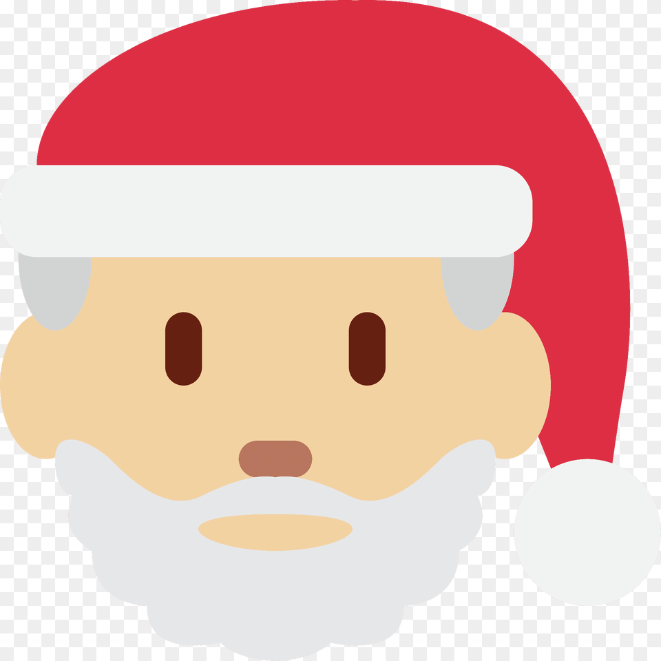 Santa Claus Emoji Clipart, Plush, Toy, Cream, Dessert Free Png Download