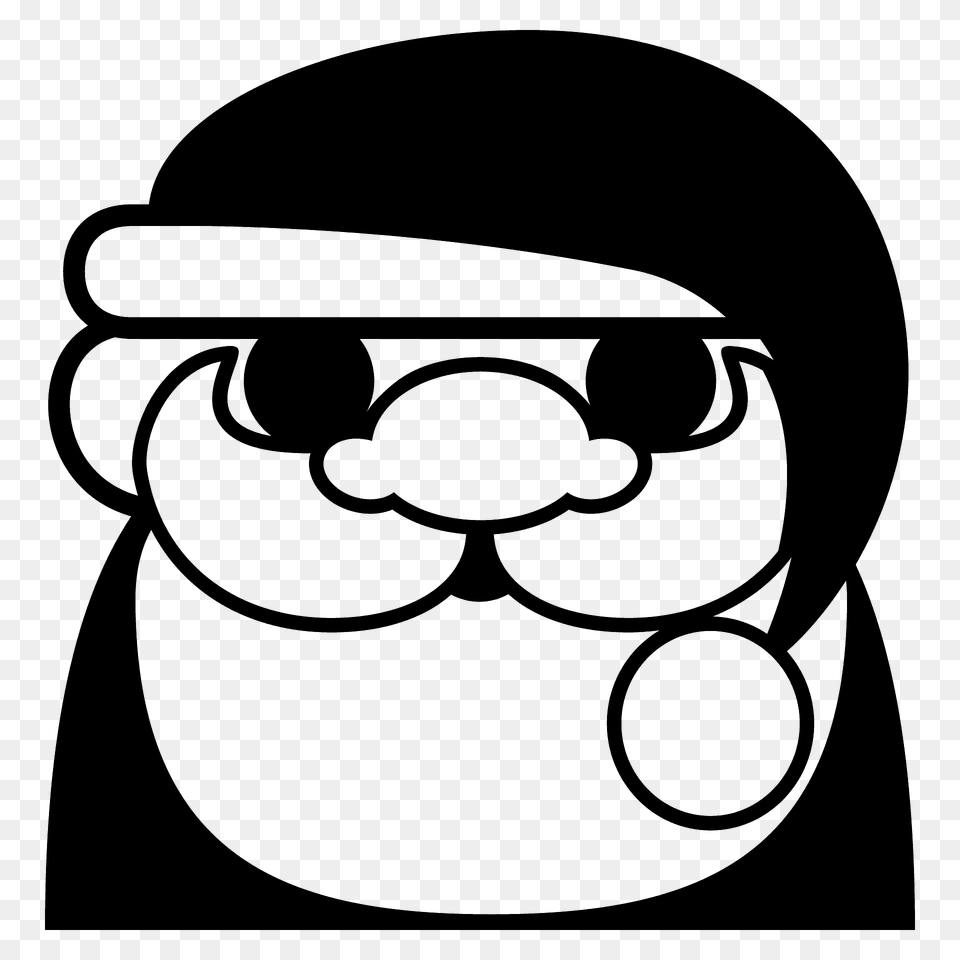 Santa Claus Emoji Clipart, Accessories, Glasses, Stencil, Ammunition Png Image