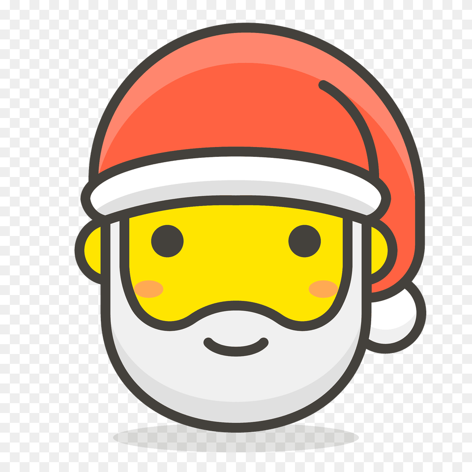 Santa Claus Emoji Clipart, Helmet, Clothing, Hardhat, Crash Helmet Free Transparent Png