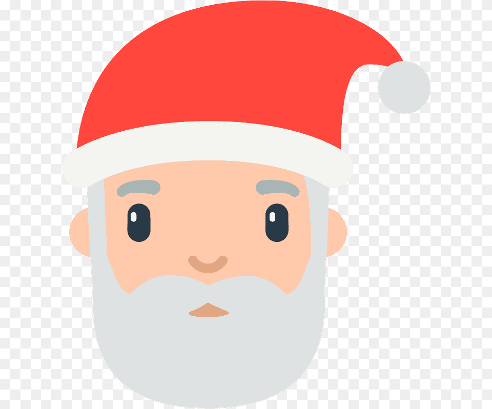 Santa Claus Emoji Clipart Christmas Emojis, Helmet, Elf, Baby, Head Free Png Download